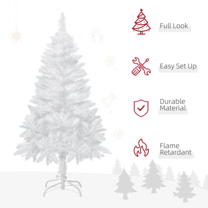 4ft Artificial Christmas Tree with Pine Realistic Branches, Auto Open, for Indoor Decoration, White Artificial Christmas Trees   at Gallery Canada