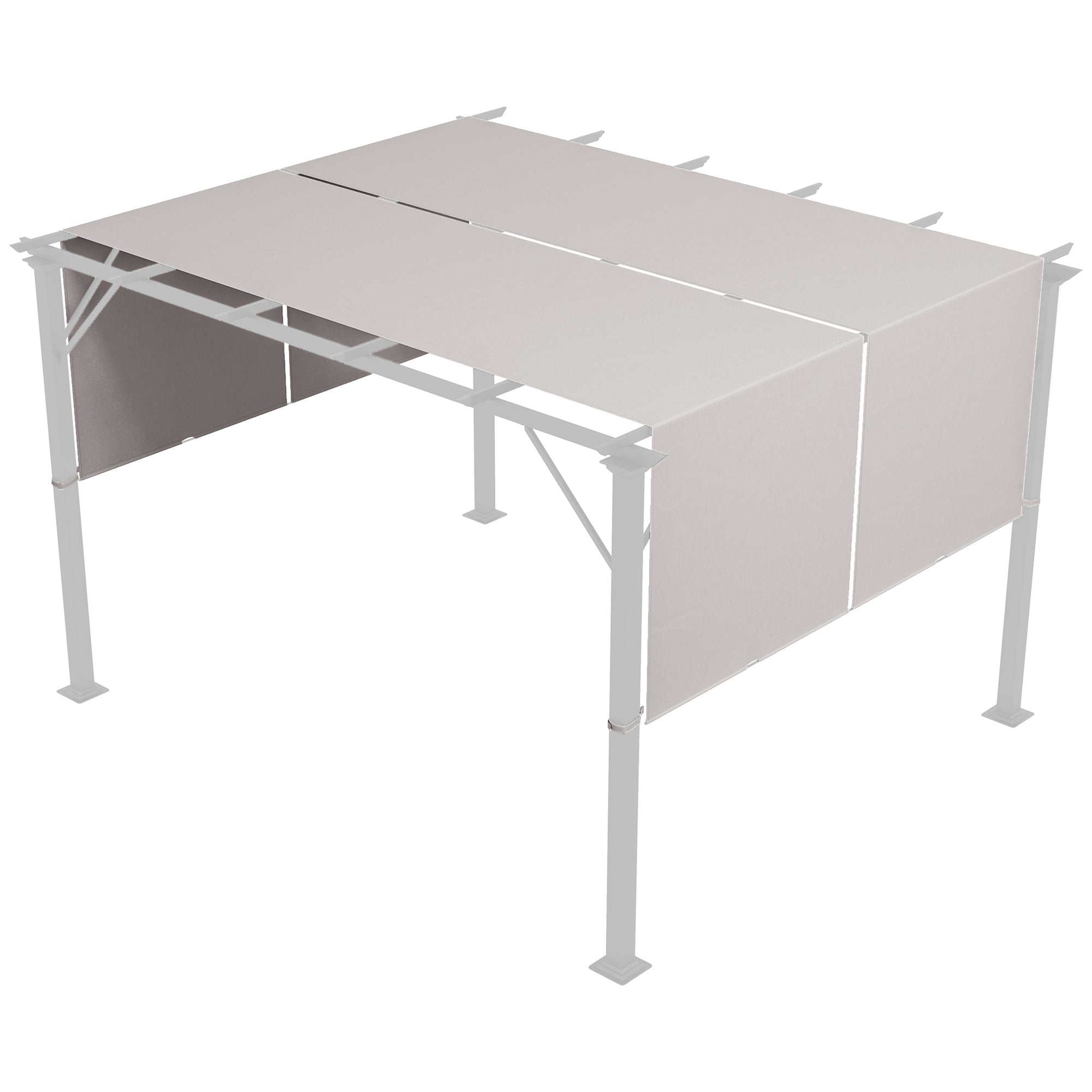 2 Pcs UV Protection Pergola Replacement Canopy, Pergola Shade Cover, Easy to Install, for 10' x 10' Pergola, Khaki Gazebo Canopy Replacement at Gallery Canada