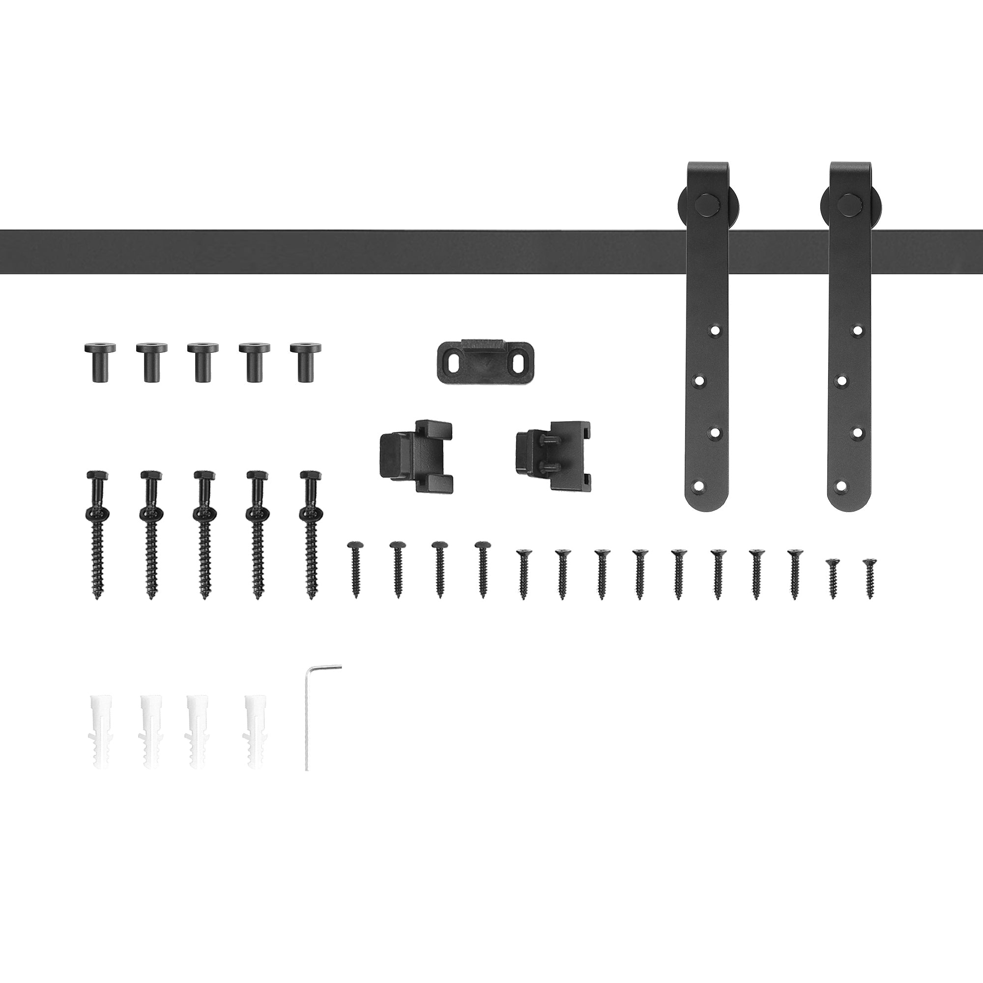 6FT Antique Sliding Barn Wood Door Hardware Kit Cabinet Closet Hanger Set for Single Door Coffee Door Hardware Black at Gallery Canada