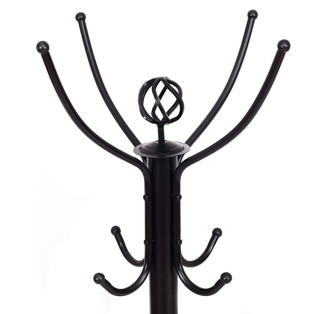 Metal Coat Rack with 12 Hooks, Black Coat Racks & Hall Trees   at Gallery Canada