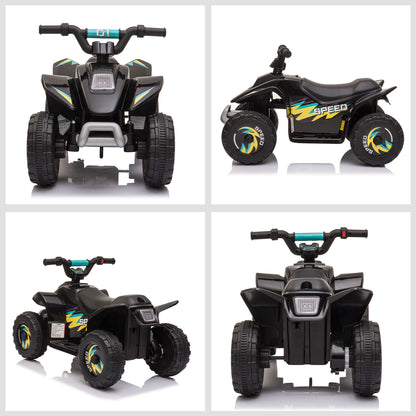 Kids Ride on ATV, 6V Battery Powered Quad Car with Forward, Reverse Switch, for Boys Girls 18-36 Months, Black Electric Toy Cars   at Gallery Canada