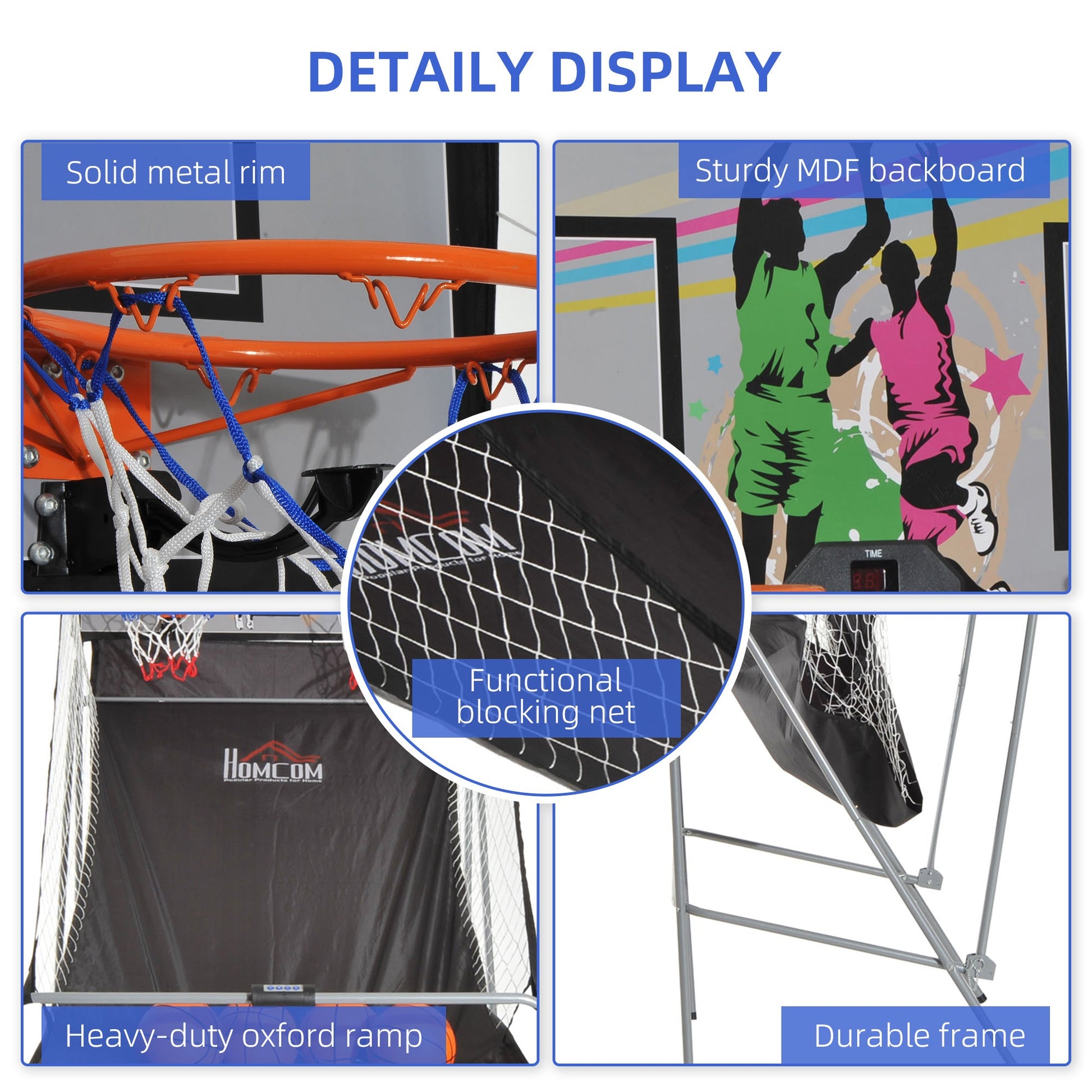 Double Shots Arcade Basketball System Foldable Two Player Basketball Basketball   at Gallery Canada