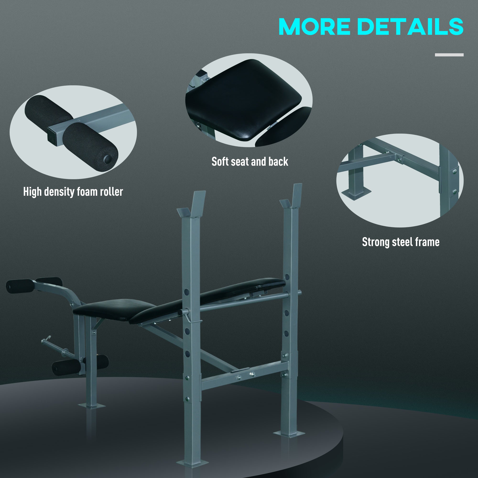 Incline Decline Weight Bench with Leg Extension and Barbell Rack, Adjustable Bench Press Weight Lifting Bench Weight Benches at Gallery Canada