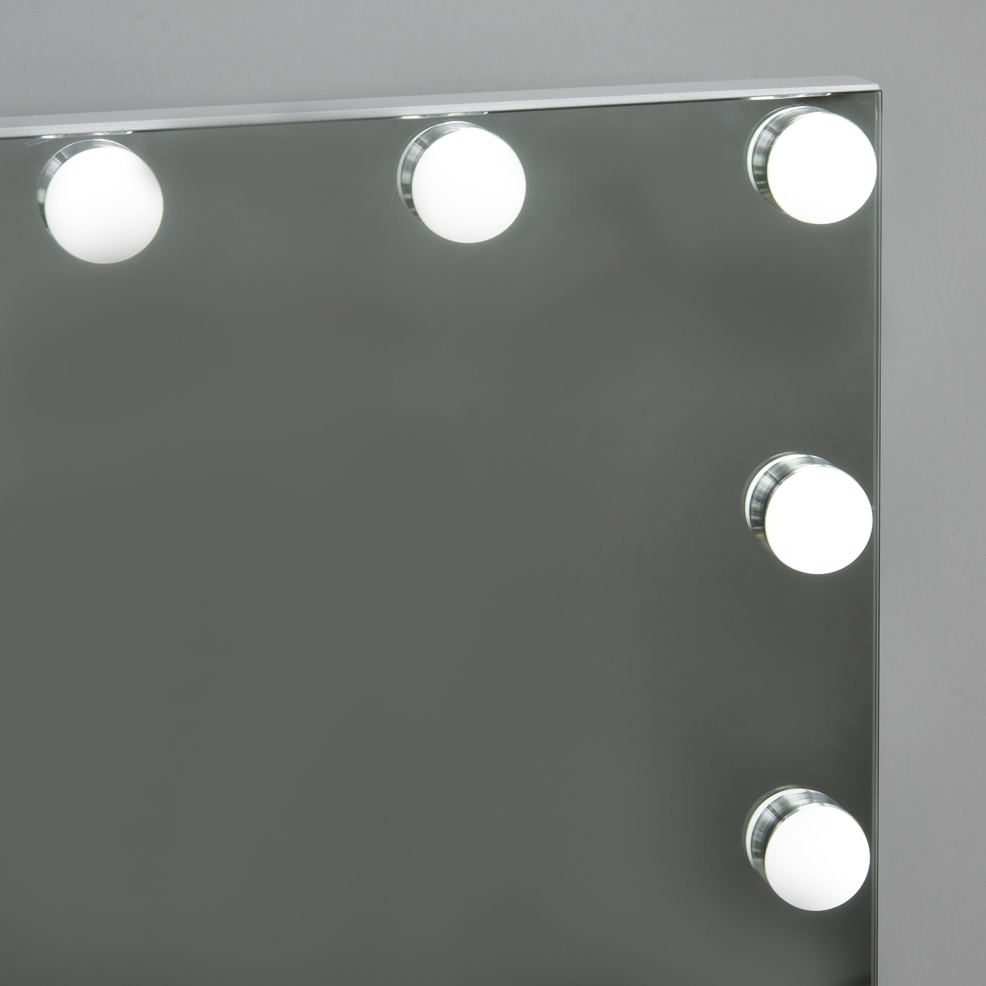 Hollywood Lighted Makeup Mirror with 12 Dimmable LED Bulbs, 3 Lighting Modes, Touch Control, White Wall Mirrors   at Gallery Canada