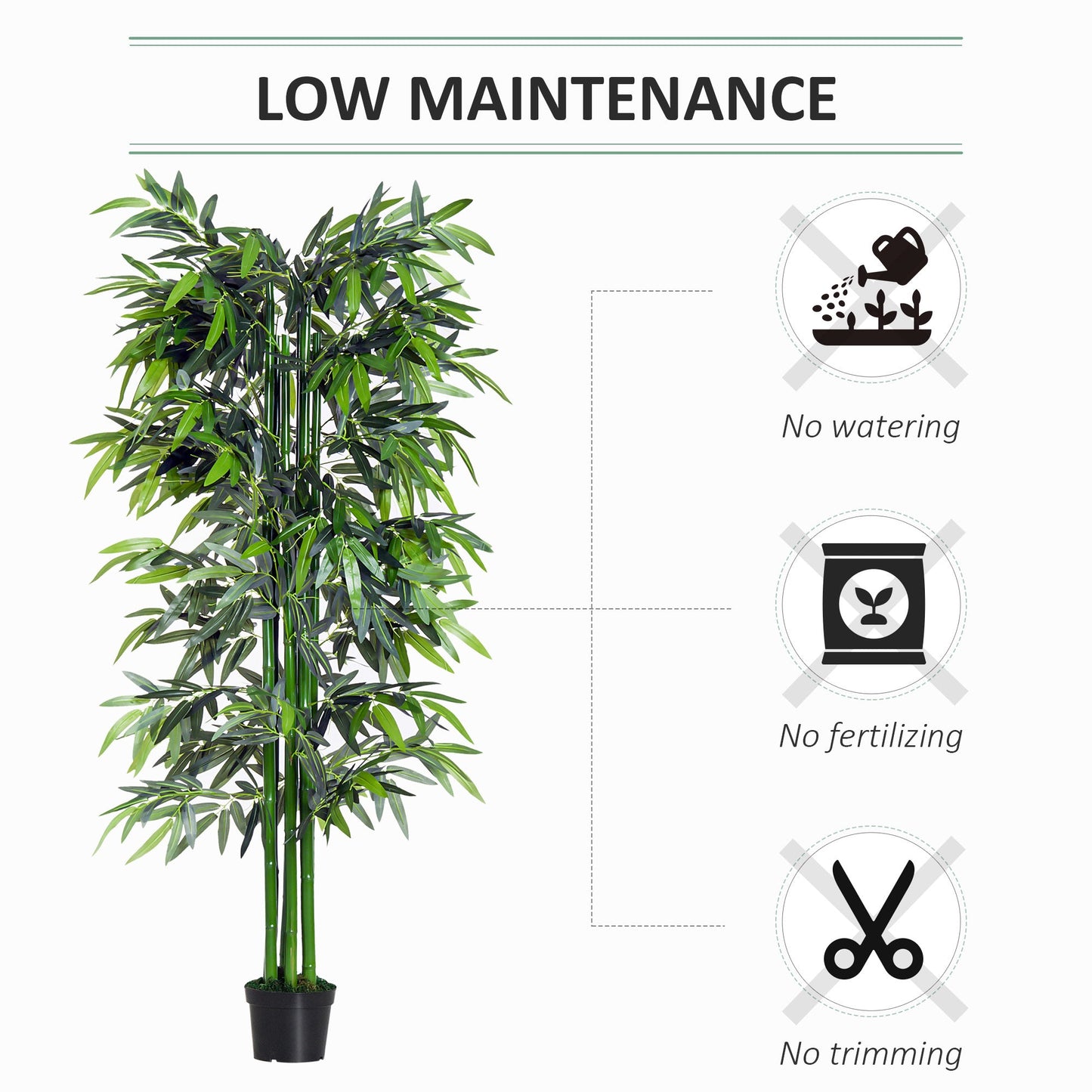 6FT Artificial Bamboo Tree Fake Decorative Plant with Nursery Pot for Indoor Outdoor Décor Artificial Trees   at Gallery Canada