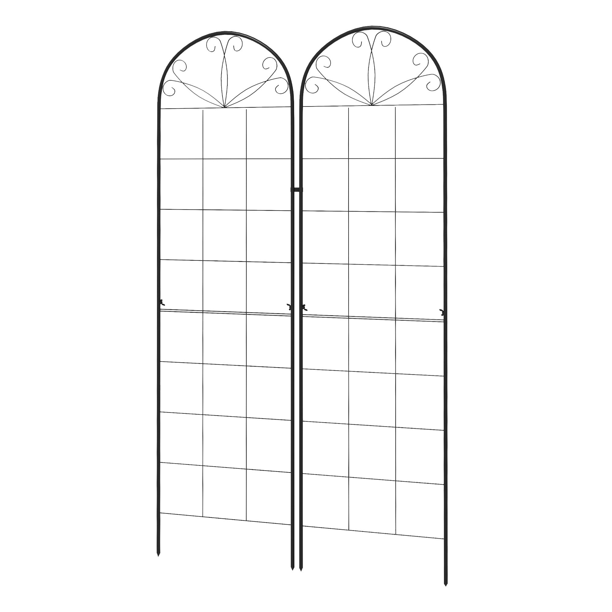 2 Pcs Garden Trellis for Climbing Plants, Outdoor Metal Trellis Plant Support Trellises for Patio, Lawn, Backyard Plant Stands at Gallery Canada