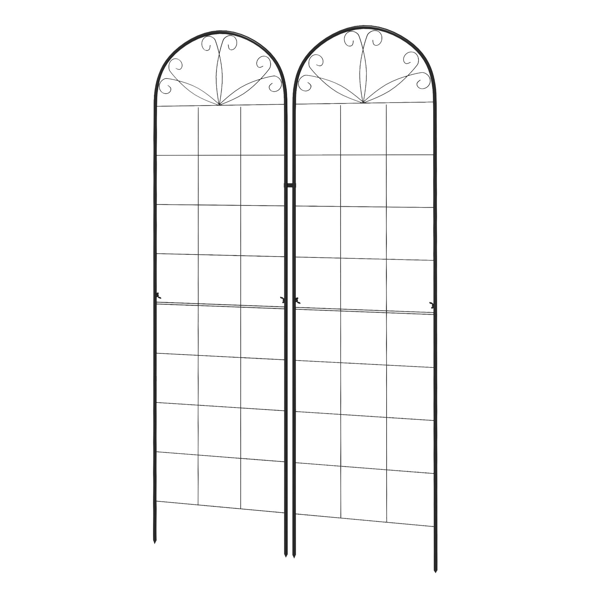 2 Pcs Garden Trellis for Climbing Plants, Outdoor Metal Trellis Plant Support Trellises for Patio, Lawn, Backyard Plant Stands at Gallery Canada