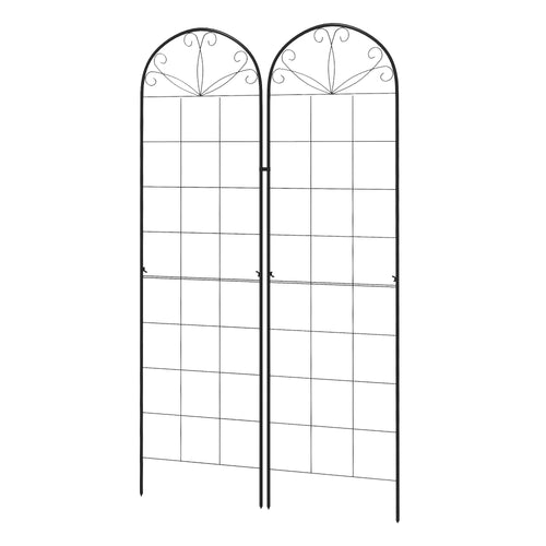 2 Pcs Garden Trellis for Climbing Plants, Outdoor Metal Trellis Plant Support Trellises for Patio, Lawn, Backyard