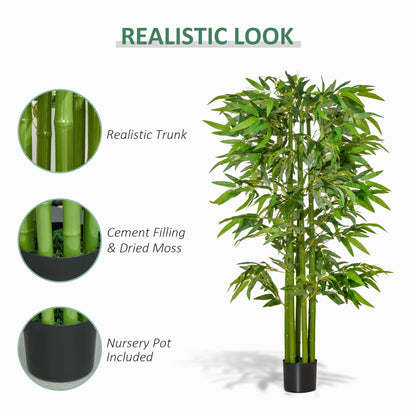 5.3ft Artificial Tree, Indoor Fake Bamboo with Pot, for Home, Office, and Living Room Decor Artificial Trees   at Gallery Canada