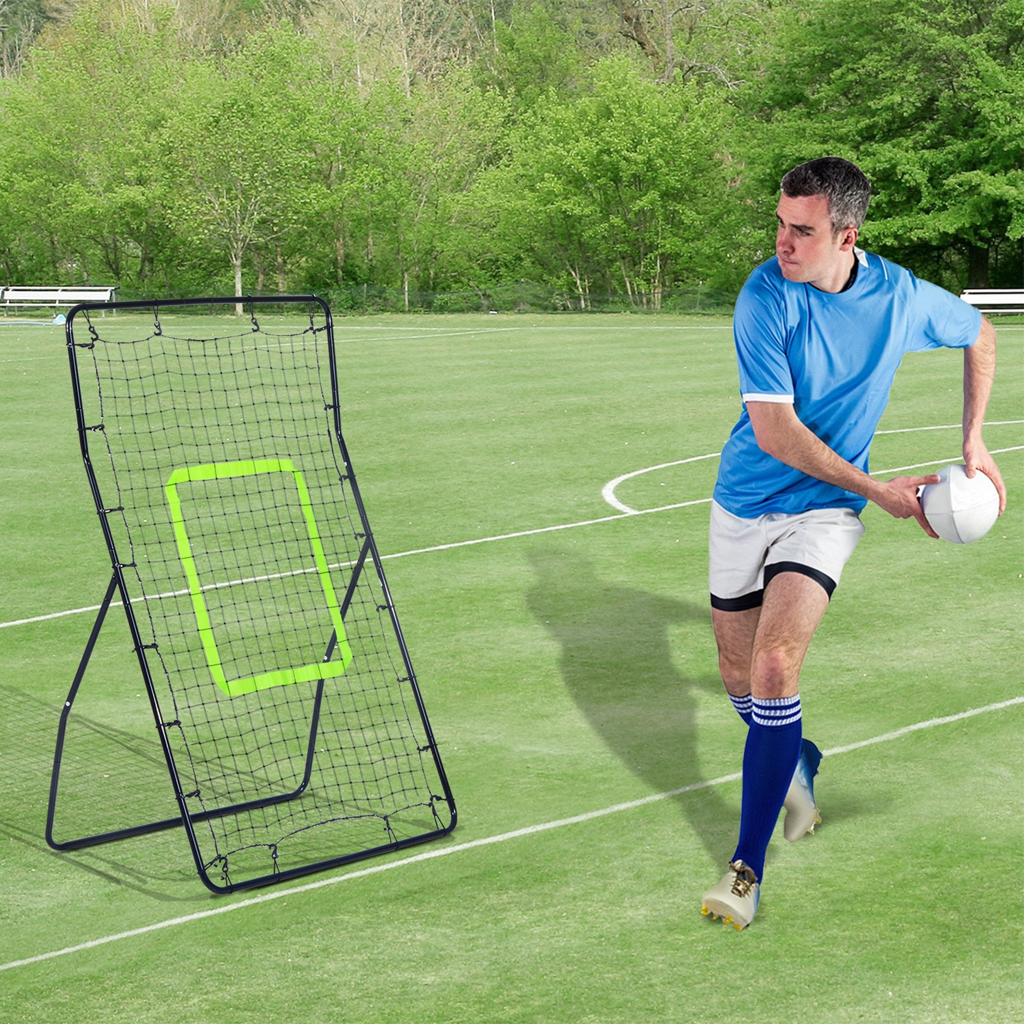 4 x 5.7ft Volleyball Rebounder Net with Strike Zone, Adjustable Baseball Lacrosse Training Net for Pitching and Fielding Baseball at Gallery Canada
