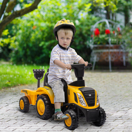 Caterpillar Licensed No Power Ride On Tractor with Shovel, Trailer Toy Excavators   at Gallery Canada