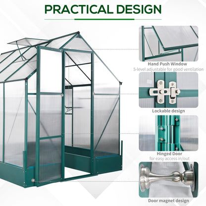 8.2' x 6.2' Greenhouse Aluminum Frame with Temperature Controlled Window Walk In Greenhouses   at Gallery Canada