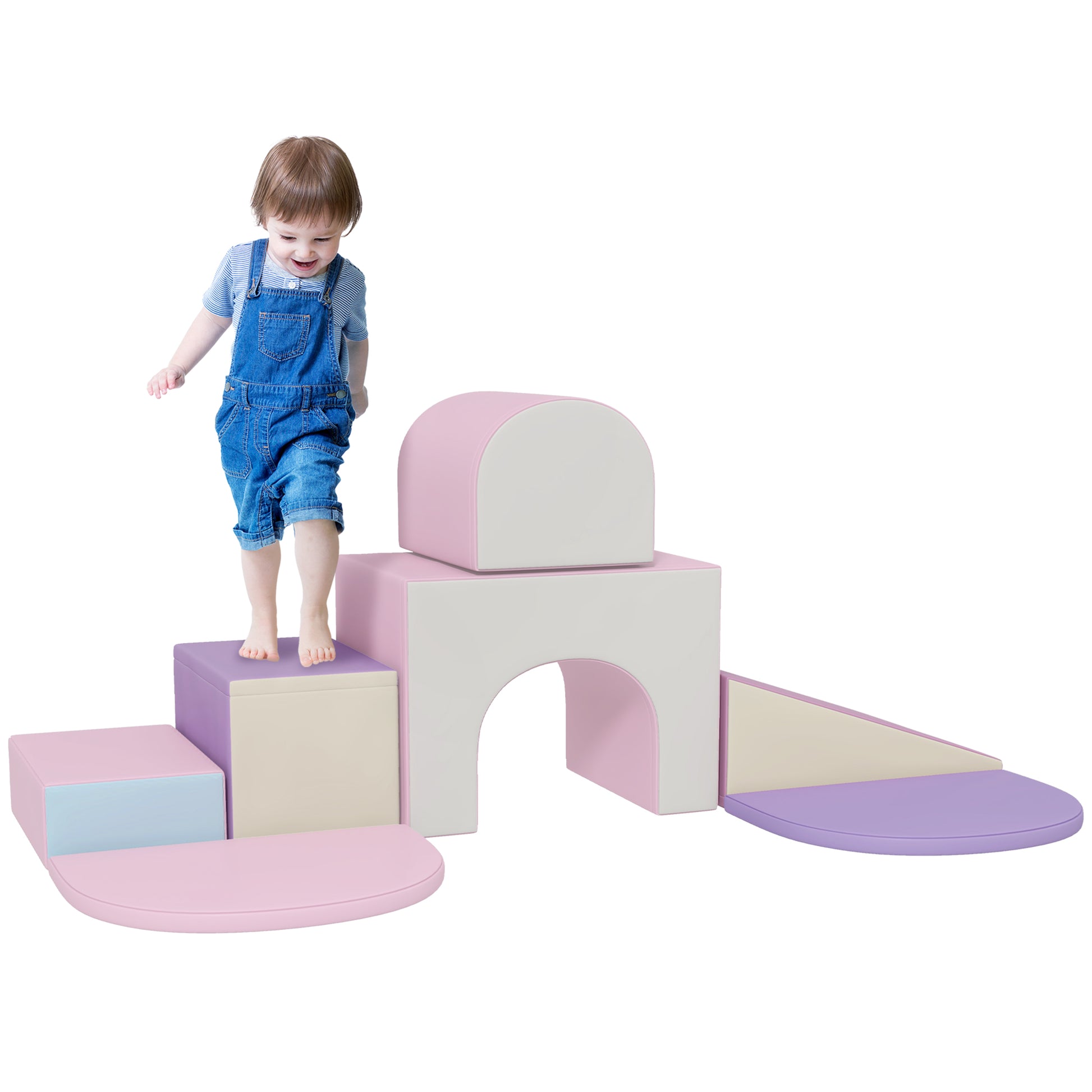 7 Piece Indoor Soft Play for Toddlers Climb and Crawl - Multicoloured Baby Gym & Playmats   at Gallery Canada