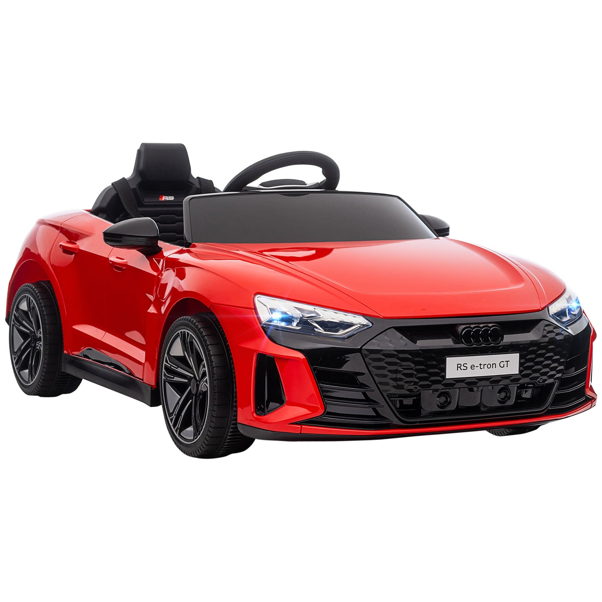 Electric Ride On Car with Remote Control, 12V 3.1 MPH Kids Ride-On Toy for Boys and Girls with Suspension System, Horn Honking, Music, Lights, Red Electric Toy Cars Multi Colour  at Gallery Canada