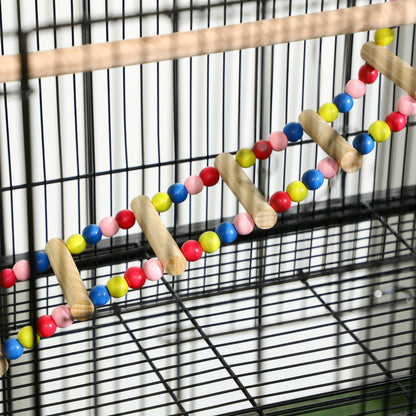 52" Bird Cage for Budgies Cockatiels Canaries Lovebirds Finches with Rolling Stand, Toys, Removable Tray, Storage Shelf Bird Cages   at Gallery Canada