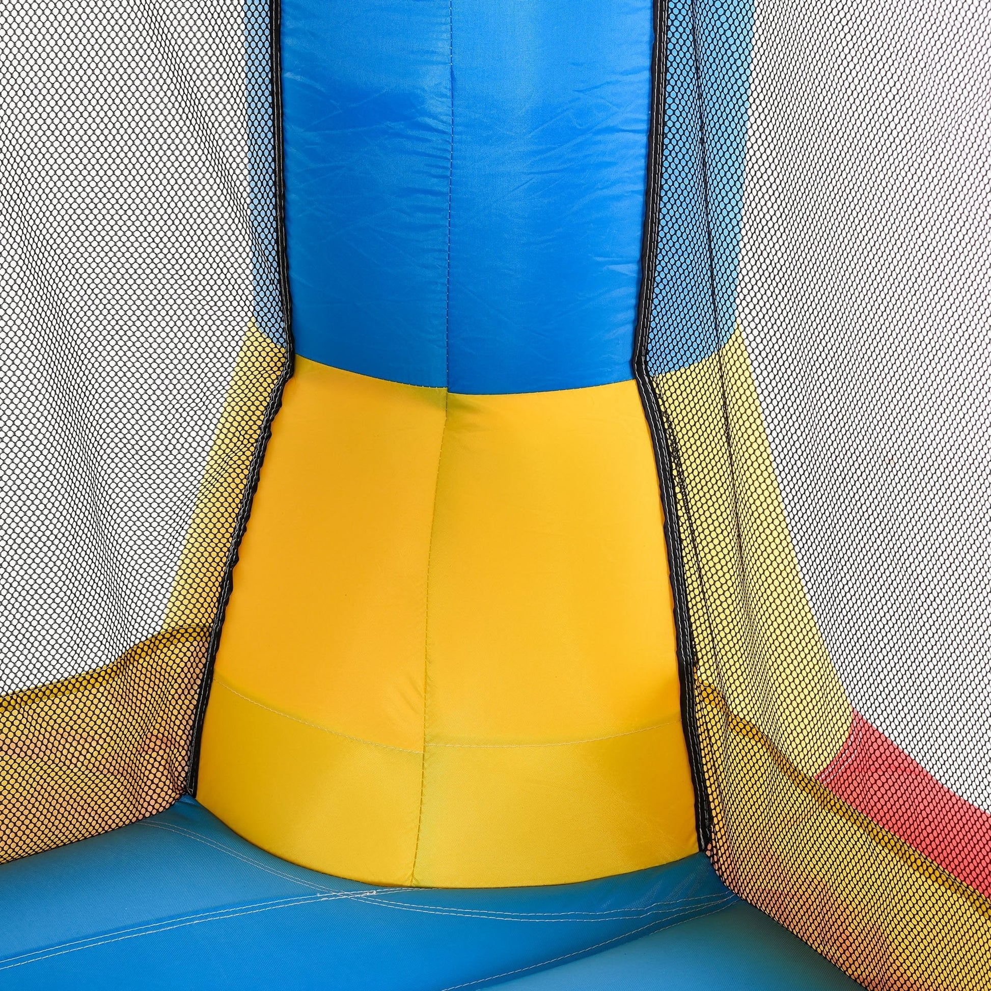 Kids Bounce Castle House Inflatable Trampoline with Inflator for Kids Age 3-8 Football Field Design 7.4' x 7.2' x 6.4' Inflatables   at Gallery Canada