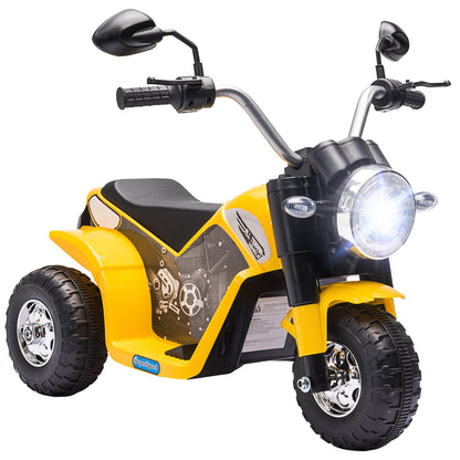 Kids Electric Motorcycle 6V Battery Powered Ride-On Dirt Bike 3-Wheels Motorbike Yellow Electric Motorcycles Yellow  at Gallery Canada