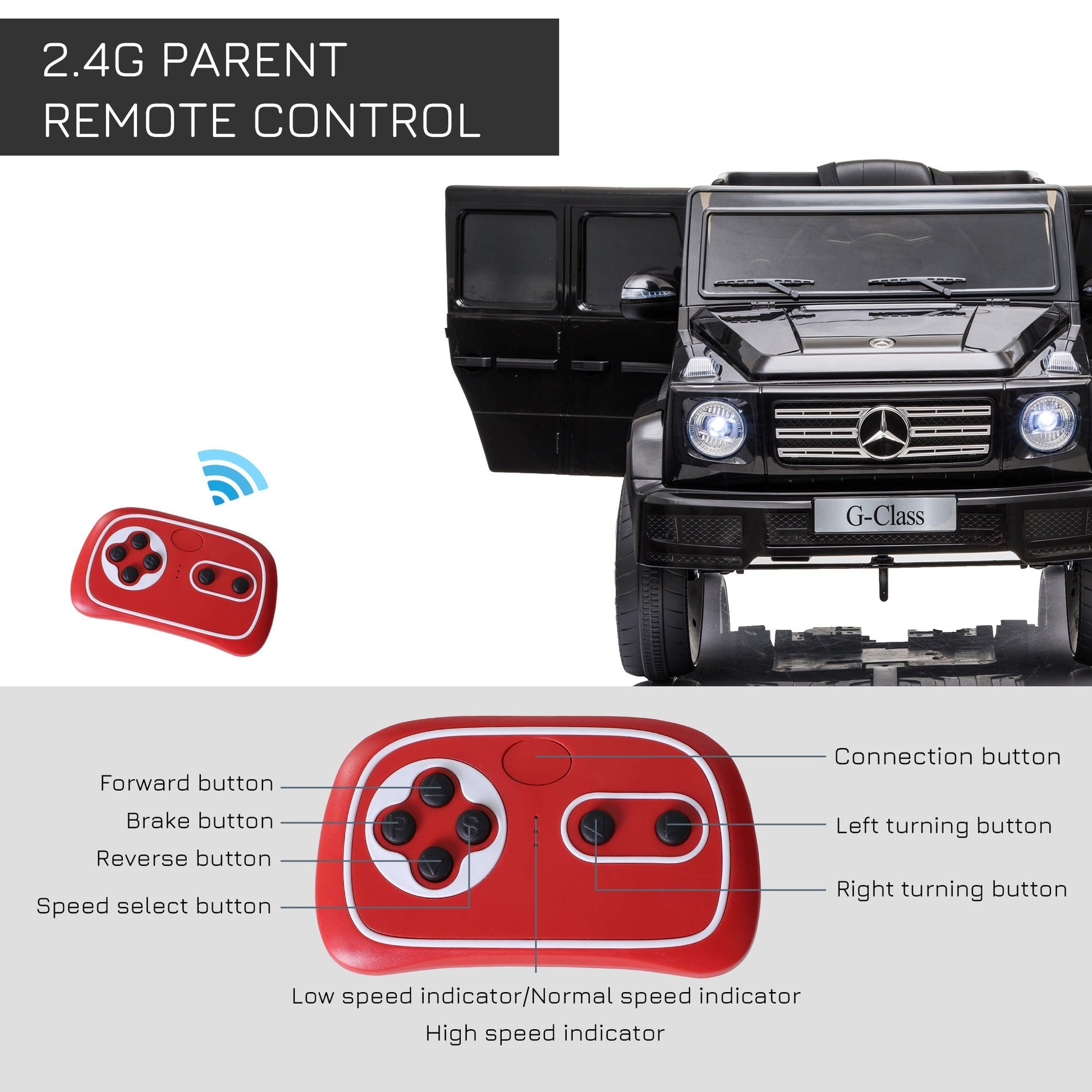 Kids Electric Ride On Compatible 12V Battery-powered Mercedes Benz G500 Toy Electric Toy Cars   at Gallery Canada