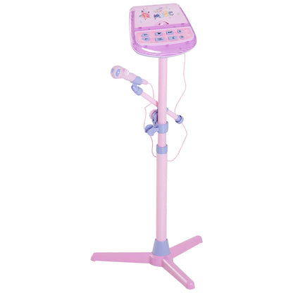 Kids Karaoke Disco Machine Toy Adjustable Microphone Speaker Stand Connected to iPod Phone MP3 Players Light Pink Electronic Musical Pianos   at Gallery Canada