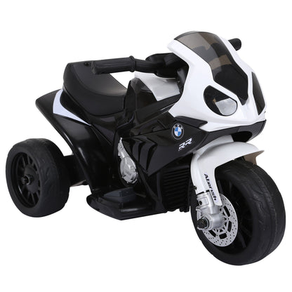 Licensed BMW 6V Kids Electric Motorcycle with Headlight, Music, 3 Wheels - Black Electric Motorcycles Black  at Gallery Canada