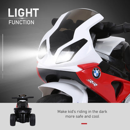 Licensed BMW 6V Battery Powered Kids Motorcycle with Headlight, Music, 3 Wheels - Red Electric Motorcycles   at Gallery Canada