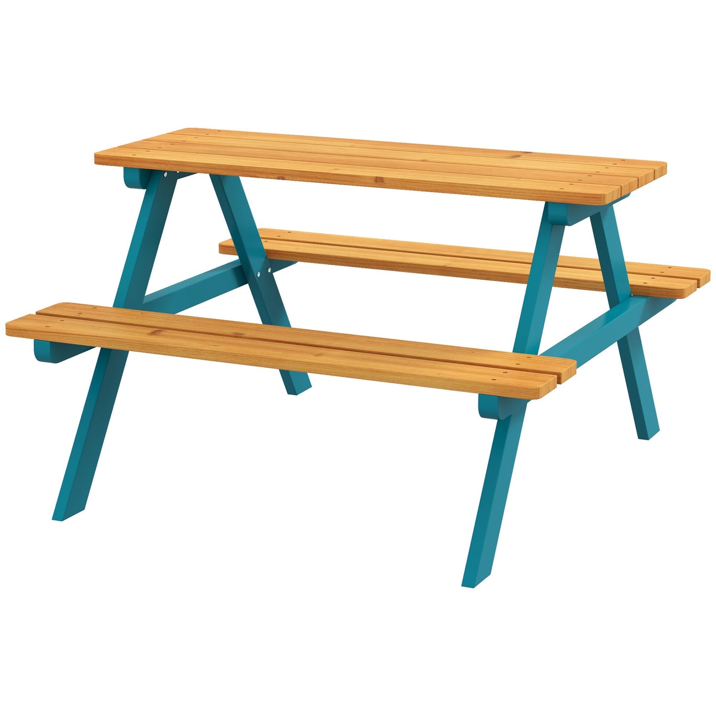 Kids Outdoor Table Set Wooden Toddler Picnic Table and Benches for 4 Kids 3-8 Years, Easy Installation, Natural Wood Kids Outdoor Furniture Multi Colour  at Gallery Canada