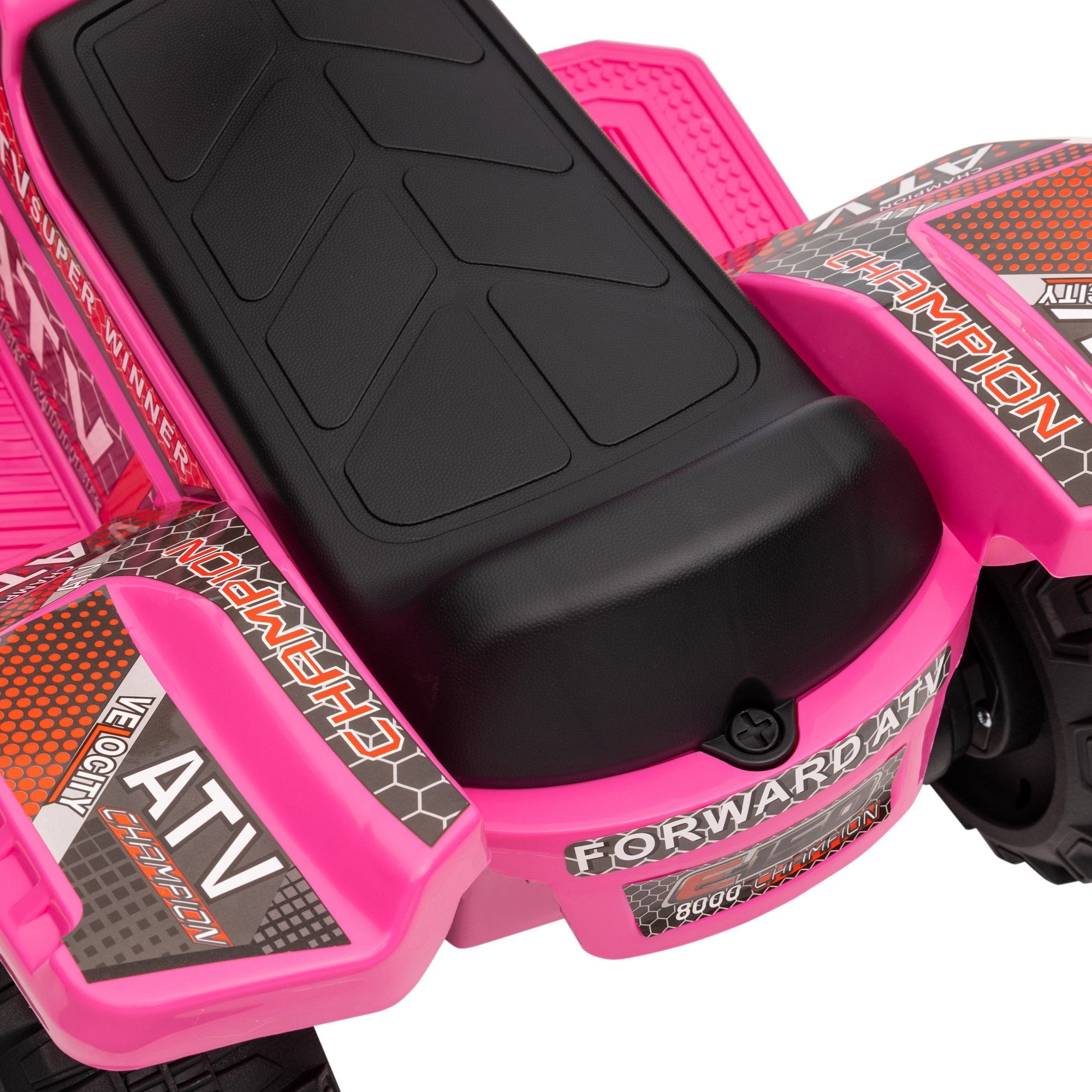 Kids Ride-on ATV Quad Bike Four Wheeler Car with Music, 6V Battery Powered Motorcycle for 18-36 Months, Pink Electric Toy Cars   at Gallery Canada