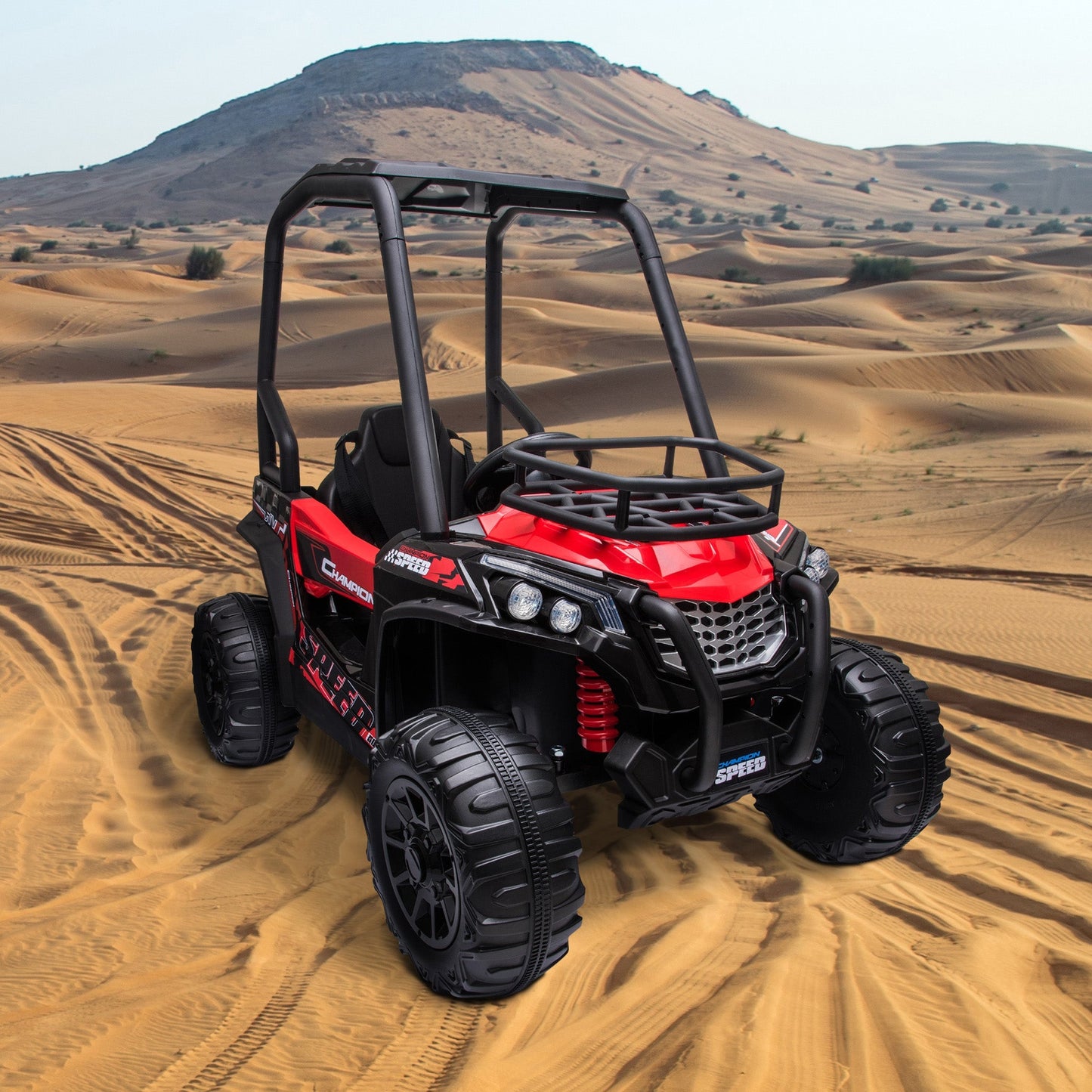 12V Kids Ride-On Off-Road UTV Car with Remote, Music, Lights, Suspension, Red Electric Toy Cars   at Gallery Canada