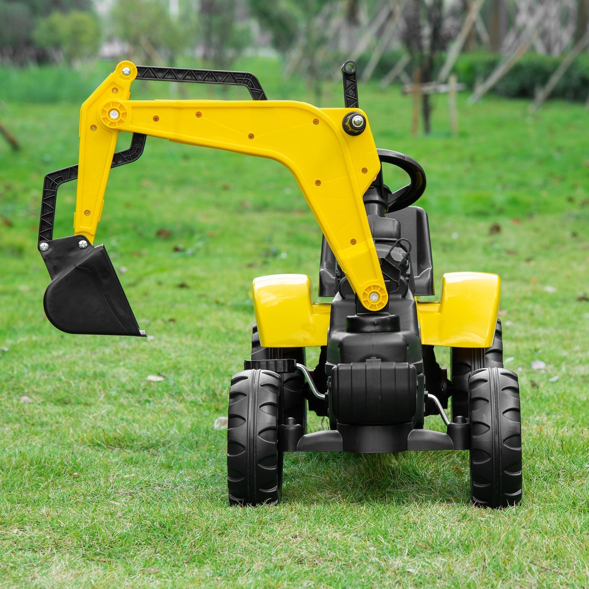 Kids Ride on Excavator Toy, Pedal Tractor Ride on Toys, Larger Size Pretend Play Ride on Excavator for Kids &; Toddlers 3-6 Years Old, Yellow Toy Excavators   at Gallery Canada