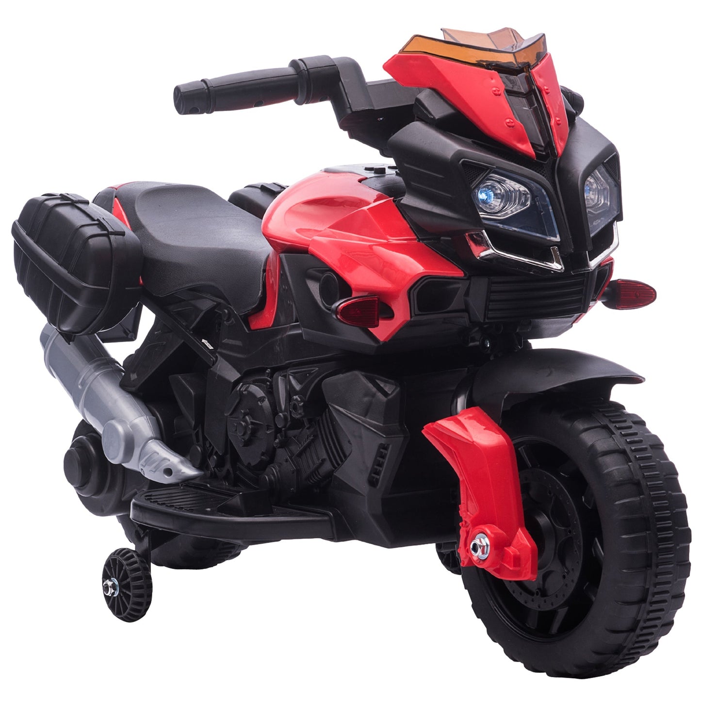 Kids Ride On Motorcycle, 6V Electric Battery Powered Dirt Bike w/ Training Wheels, Gift for Children Boys Girls Red Electric Motorcycles Multi Colour  at Gallery Canada