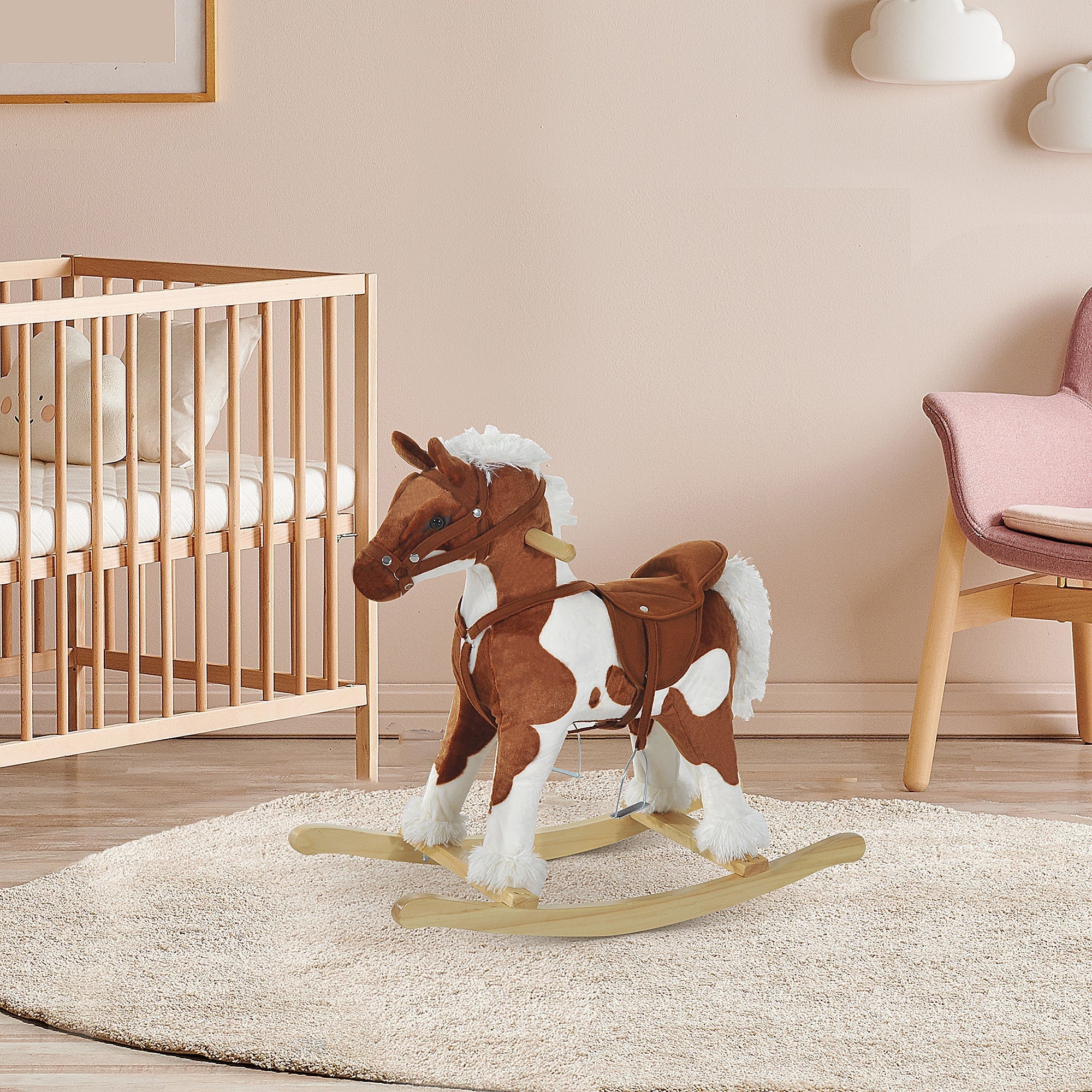 Kids Rocking Horse Ride on Toy for Toddler 3 year old with Nursery Rhyme Music and Light Rocking Horses   at Gallery Canada