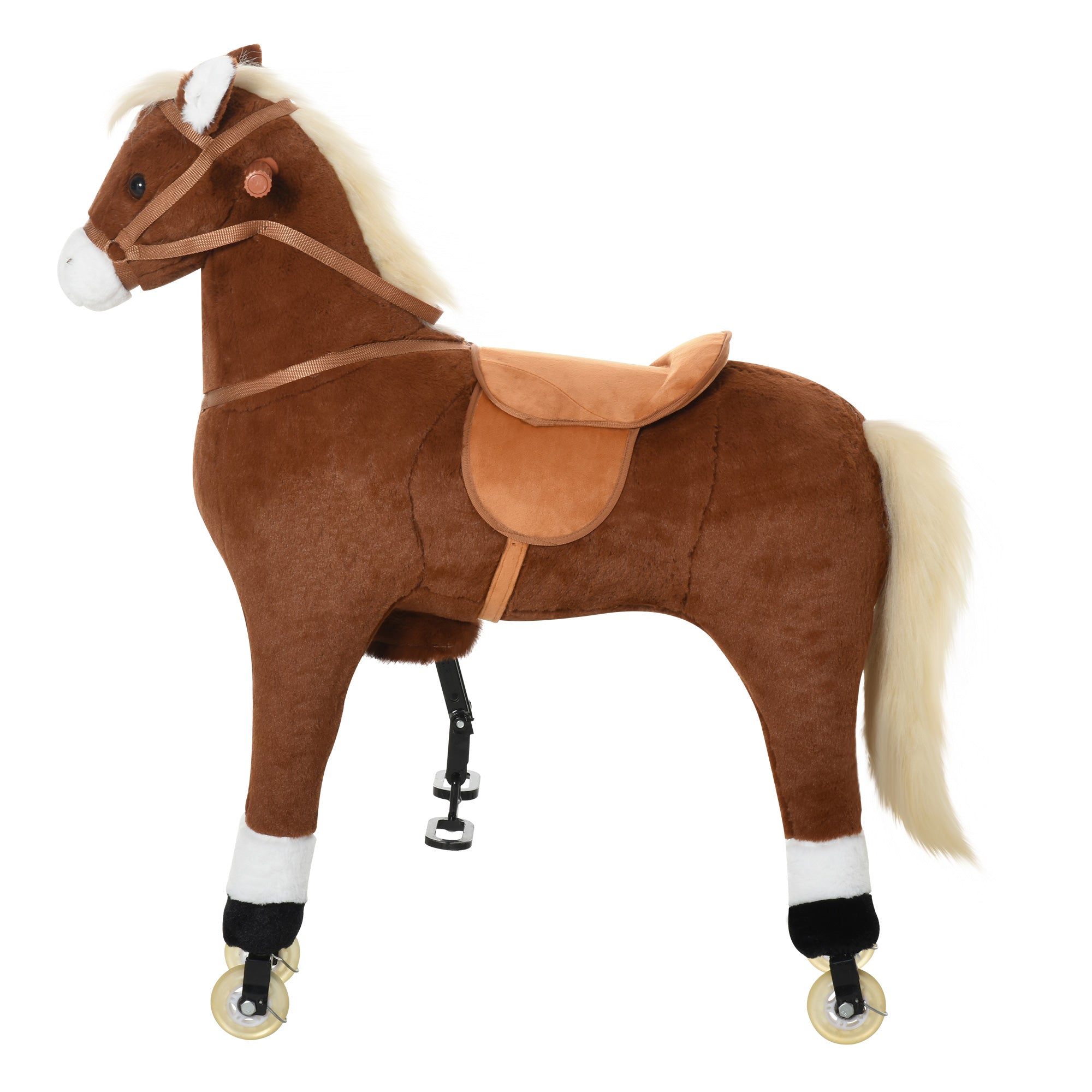 Kids Rocking Horse Walking Horse with Wheels, Large Size Moving Hobby Horse Ride on Toy Gift for Children 5-16 Years Rocking Horses   at Gallery Canada