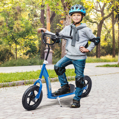 Kids Scooter Street Bike Bicycle for Teens Ride on Toy w/ 12'' Tire for 5-12 Year Old Blue Scooters   at Gallery Canada