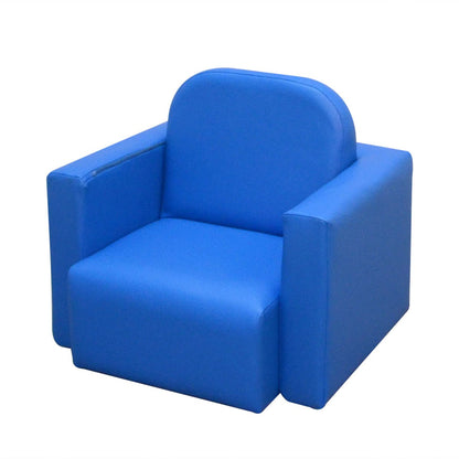 Kids Sofa, 2-in-1 Multi-Functional Toddler Table and Chair, Children Armchair Sturdy Couch for 3-9 Years Old, Blue Kids Chairs & Seating Blue  at Gallery Canada