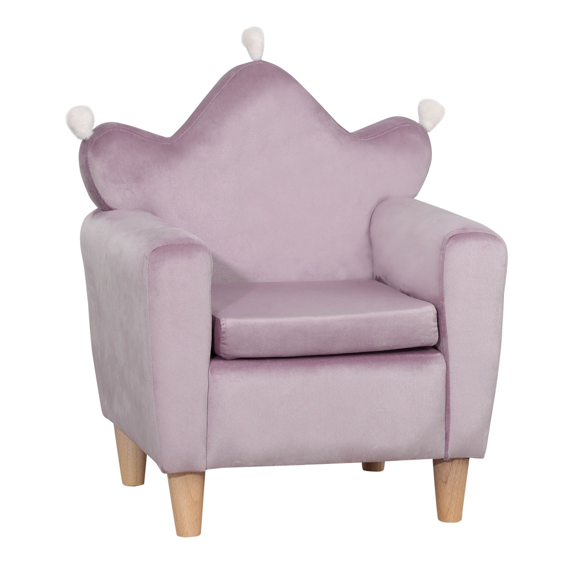 Kids Sofa, Armrest Chair for Preschool, Toddler Couch for Kids Room, Kindergarten, Dutch Velvet, Eucalyptus Wood, Purple Kids Chairs & Seating Purple  at Gallery Canada