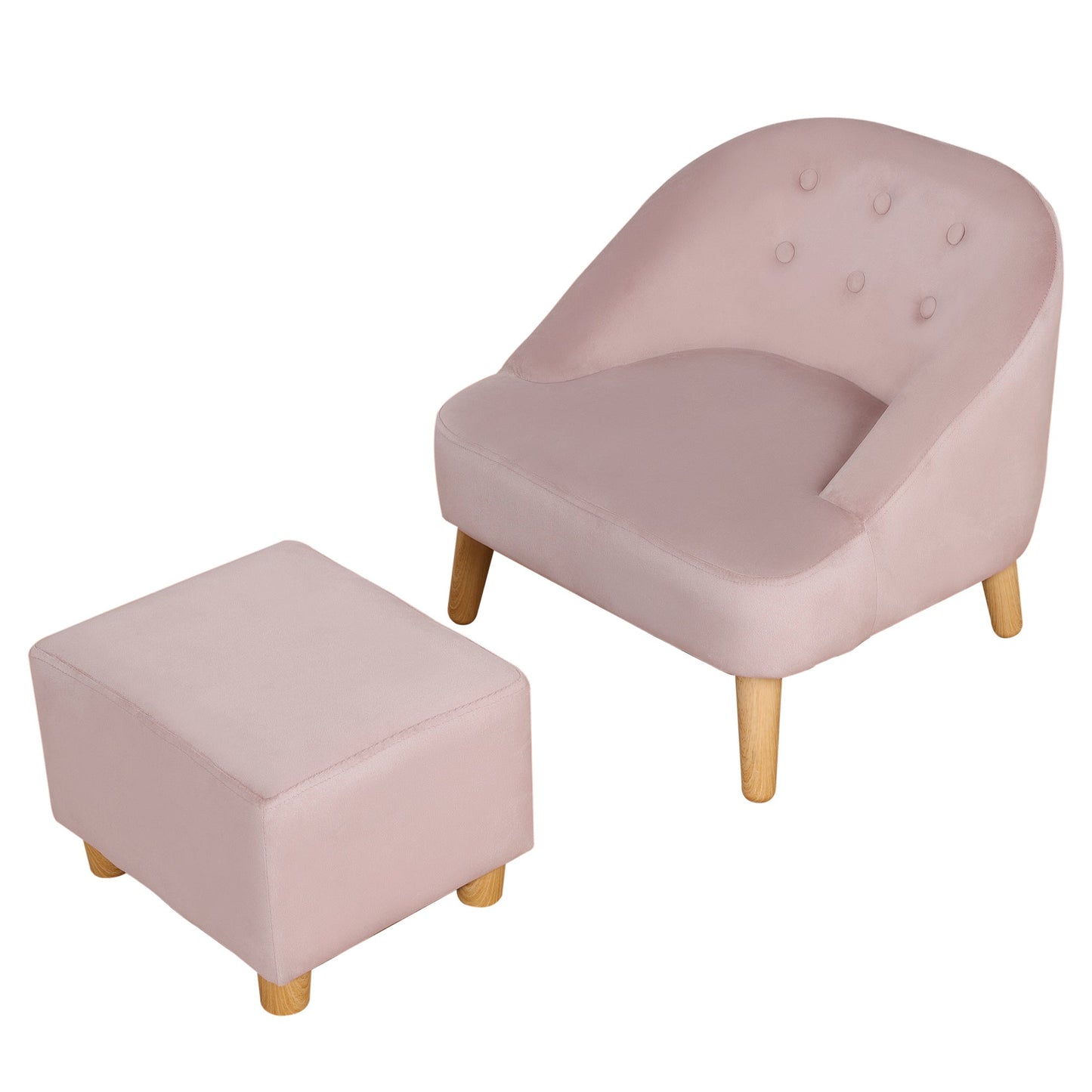 Kids Sofa Set, Toddler Chair, Sofa &; Ottoman for Bedroom, Playroom, Kids Couch for Boys and Girls, Pink Kids Chairs & Seating   at Gallery Canada