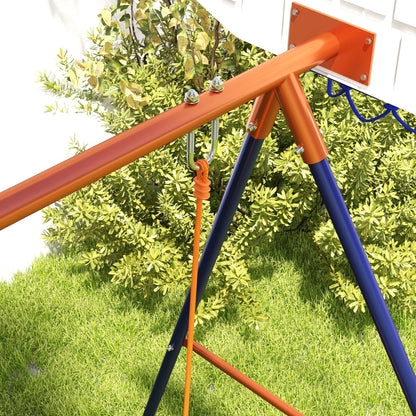 Kids Swing Outdoor with Swing Seat, Basketball Hoop and Football Goal, Ground Stakes for 3-8 Years Old Gym Sets & Swings   at Gallery Canada