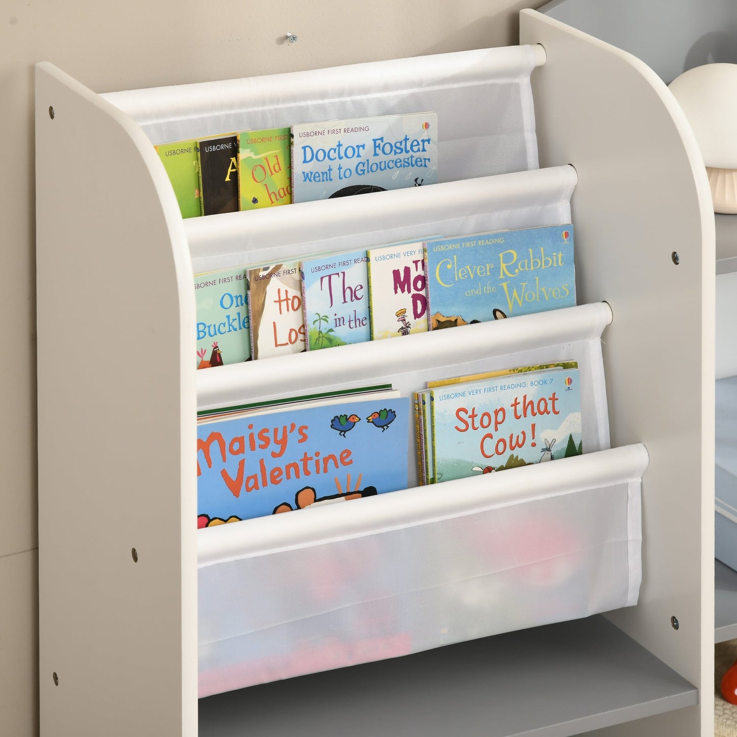 Kids Toy Storage Organizer Shelf, Children Bookshelf for Bedroom, Playroom, Nursery, Grey Baby & Kids Storage   at Gallery Canada