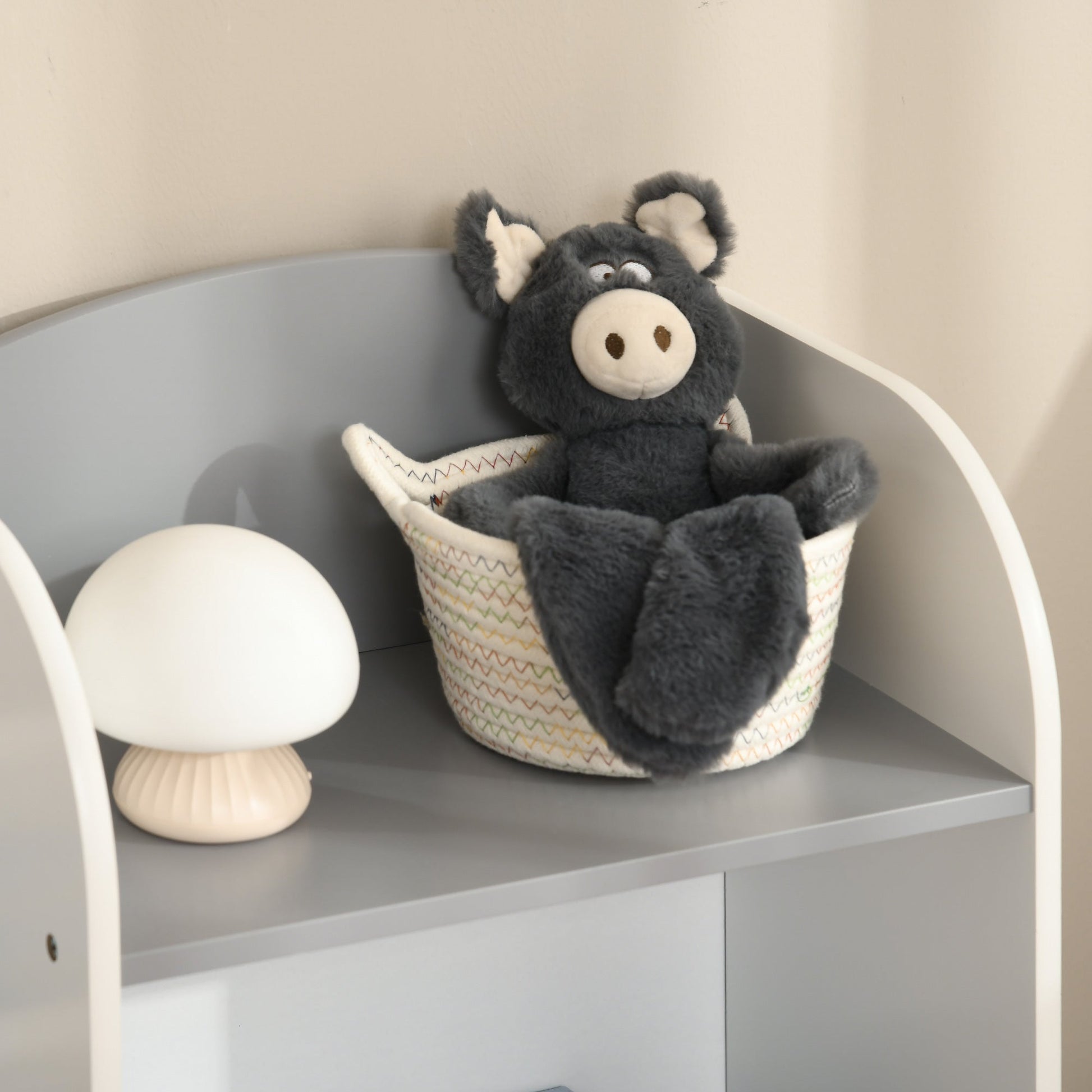 Kids Toy Storage Organizer Shelf, Children Bookshelf for Bedroom, Playroom, Nursery, Grey Baby & Kids Storage   at Gallery Canada