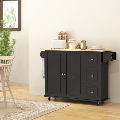 Kitchen Island on Wheels, Kitchen Cart with Drop Leaf, Drawers Kitchen Islands & Kitchen Carts   at Gallery Canada