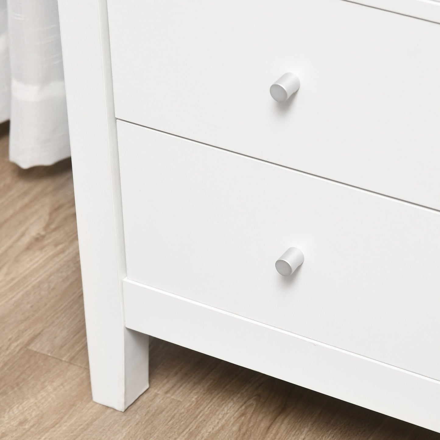 Kitchen Pantry Cabinet, Freestanding Storage Cabinet with 3-tier Shelves, 2 Drawers and Glass Doors, White Storage Cabinets   at Gallery Canada