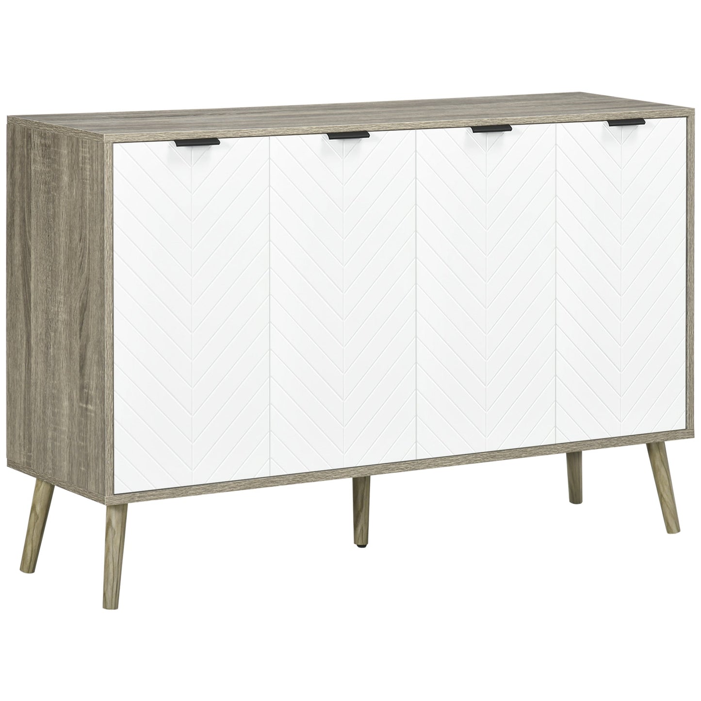 Kitchen Sideboard, Modern Storage Cabinet, Accent Cupboard with Adjustable Shelves, Grayish Brown Bar Cabinets Multi Colour  at Gallery Canada