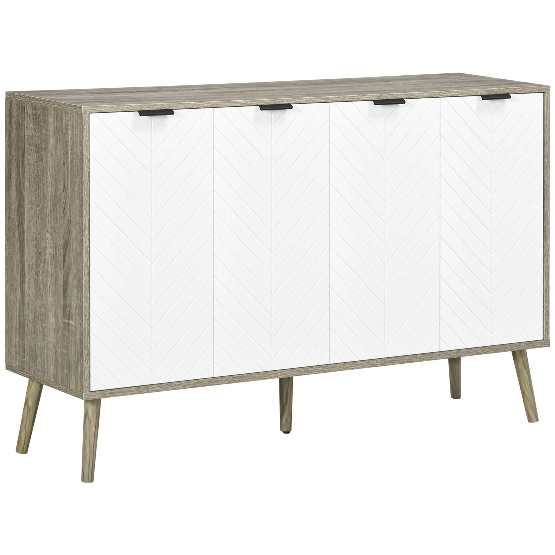 Kitchen Sideboard, Modern Storage Cabinet, Accent Cupboard with Adjustable Shelves, Grayish Brown Bar Cabinets Multi Colour  at Gallery Canada