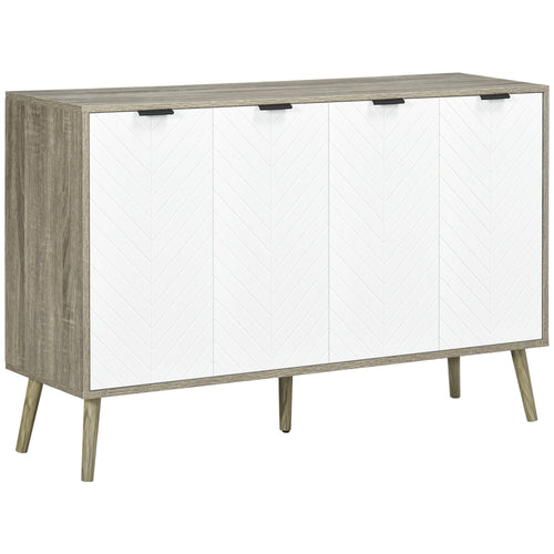 Kitchen Sideboard, Modern Storage Cabinet, Accent Cupboard with Adjustable Shelves, Grayish Brown