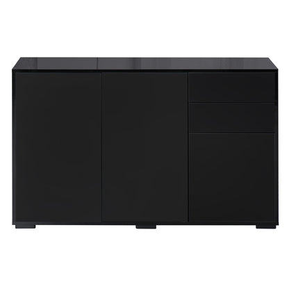 Kitchen Sideboard Storage Cabinet, Modern Coffee Bar with Push-Open Design and 2 Drawers for Living Room, Black Bar Cabinets Multi Colour  at Gallery Canada