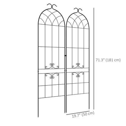 2 Pcs Garden Trellis for Climbing Plants, Outdoor Metal Trellis Plant Support Trellises for Patio, Lawn, Backyard Plant Stands at Gallery Canada