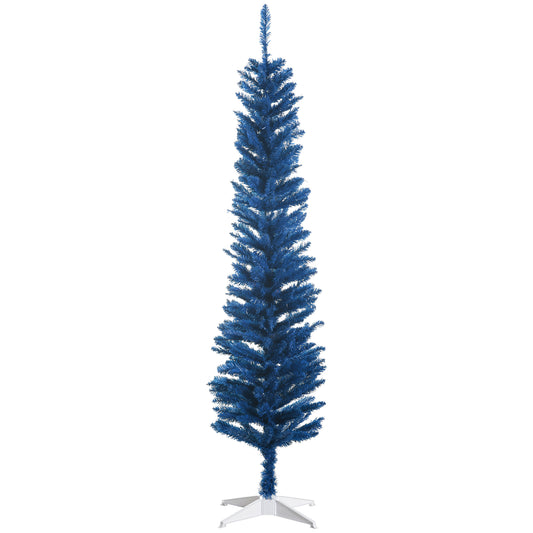 7ft Artificial Christmas Tree, Pencil Christmas Tree for Xmas Holiday Decor, Deep Blue Pencil Christmas Trees   at Gallery Canada