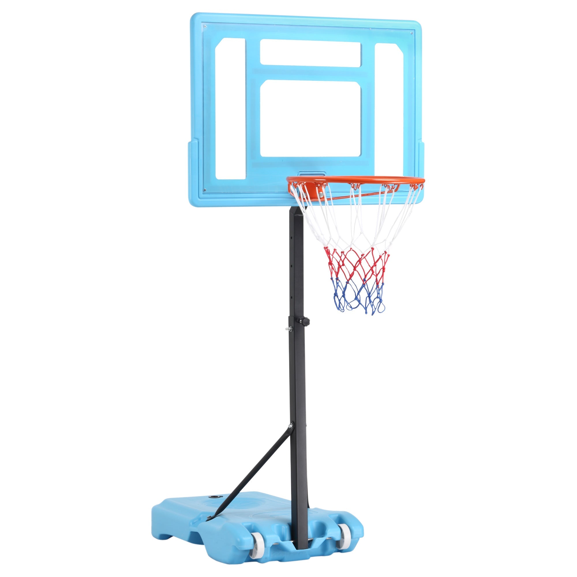 Adjustable Poolside Basketball Hoop Stand with Fillable Base, 36.5