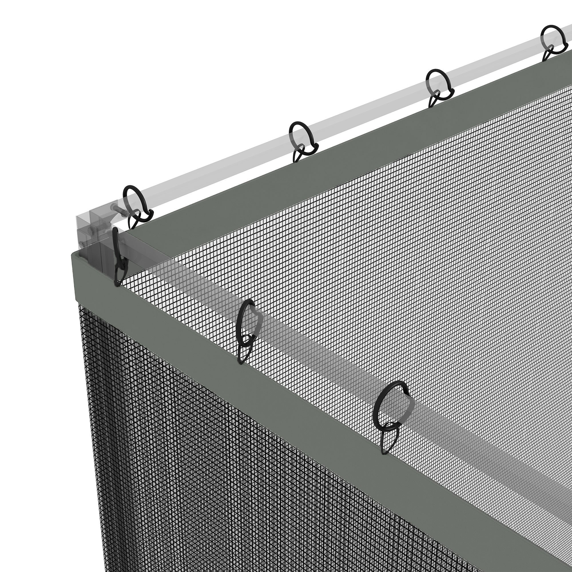 Replacement Mosquito Netting for Gazebo 10' x 12' Black Screen Walls for Canopy with Zippers, Dark Grey Gazebos at Gallery Canada