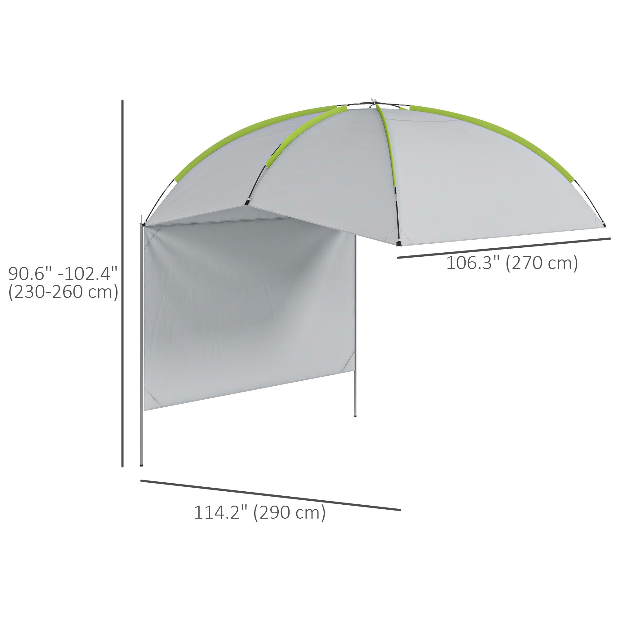 SUV Awning Tailgate Tent, Portable Car Awning with Side Wall, for Truck, RV, Van, Trailer and Overlanding Camping Camping Tents   at Gallery Canada